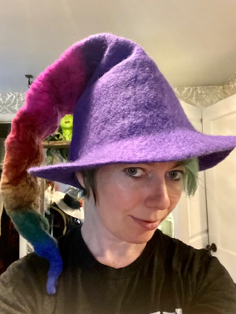 Rainbow felt witch hat - Trove Costumes