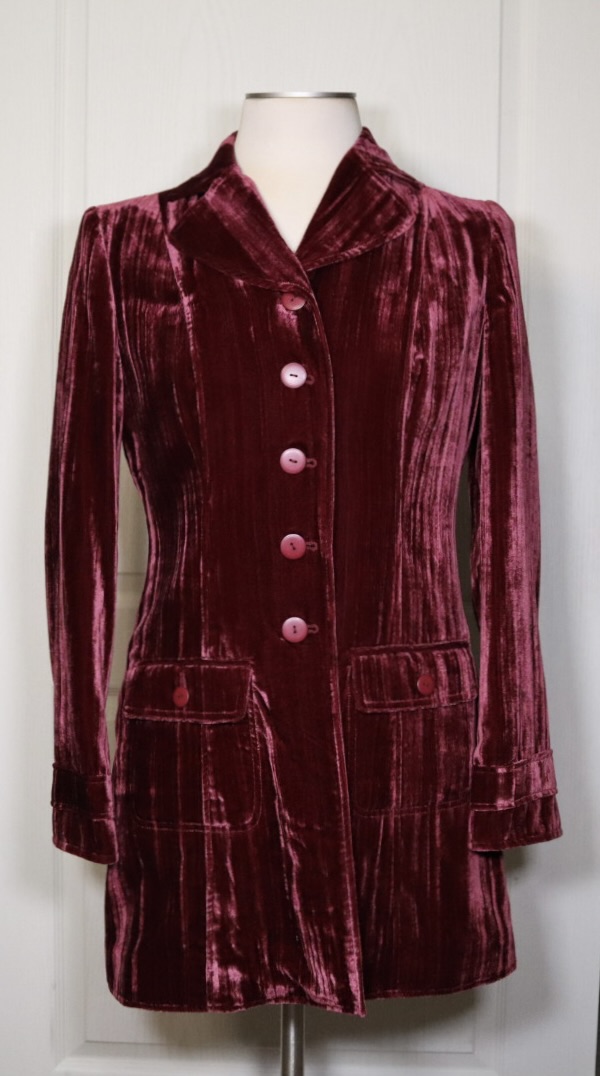 Red Velvet Womens's Trench Coat